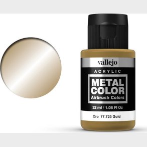 Vallejo - Metal Color Airbrush Maling - Gold 32 Ml