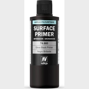 Vallejo - Surface Primer - Gloss Black 200 Ml