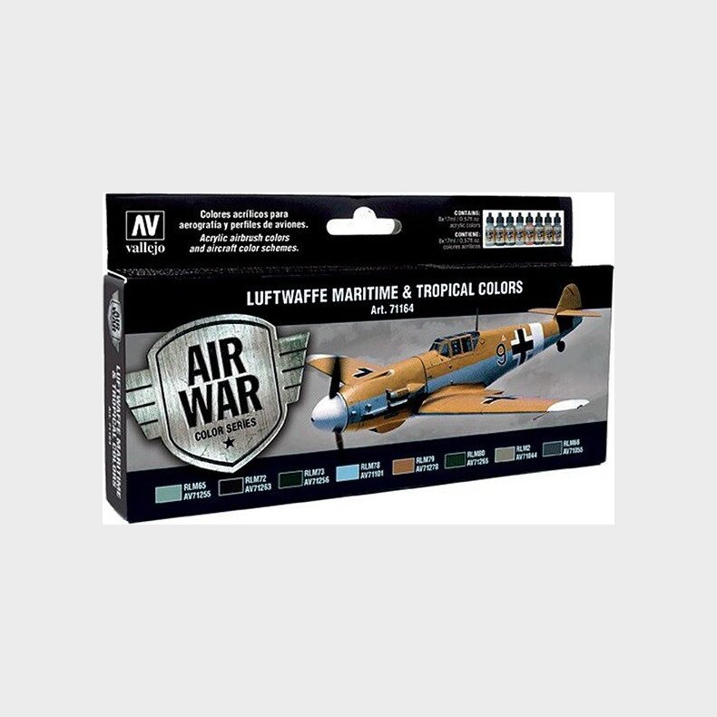 Vallejo - Maling St Til Modelhobby - Luftwaffe Maritime - Air War - 8x17 Ml