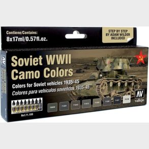 Vallejo - Model Air Maling St - Soviet Wwii Camo - 8x17 Ml