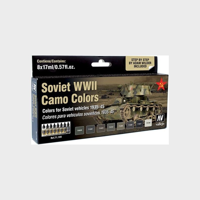 Vallejo - Model Air Maling St - Soviet Wwii Camo - 8x17 Ml