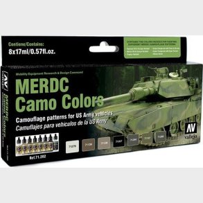 Vallejo - Model Air Maling St - Merdc Camo Colors - 8x17 Ml