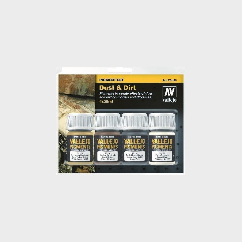 Vallejo - Dust Og Dirt Pigment Set 4x35 Ml - 73190
