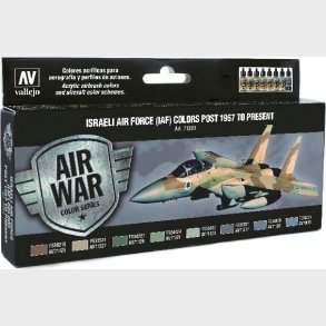 Vallejo - Israeli Air Force 1967 To Present Set W/8 Colors - 71203