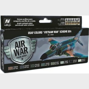 Vallejo - Usaf Colors Vietnam War Set - Air War - 8 Farver - 71204