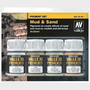 Vallejo - Mud And Sand Pigments St - 4x35 Ml