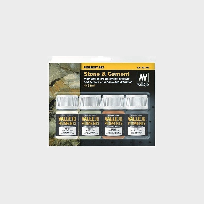 Vallejo - Pigments St - Stone &amp; Cement - 4x35 Ml