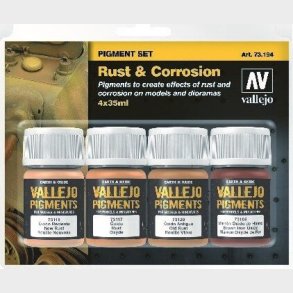 Vallejo - Maling St - Pigments - Rust & Corrosion - 4x35 Ml