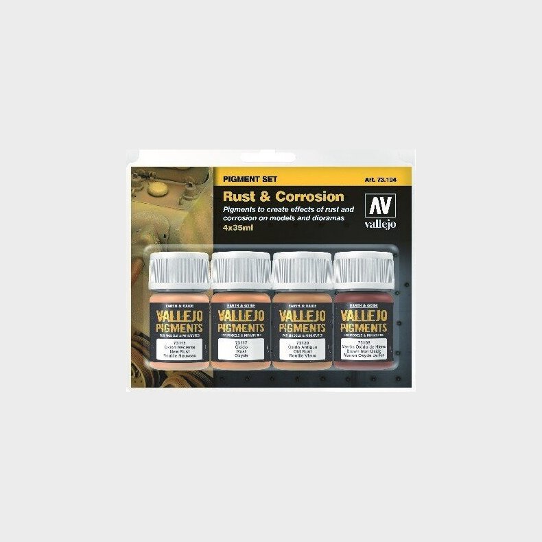 Vallejo - Maling St - Pigments - Rust &amp; Corrosion - 4x35 Ml