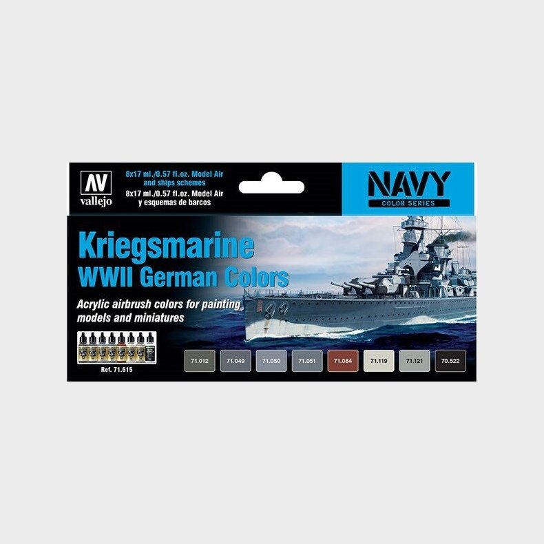 Vallejo - Kriegsmarine Wwii German Maling St - Navy Color Series - 8x17 Ml