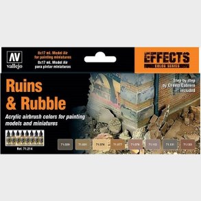 Vallejo - Effects Maling St - Ruins & Rubble - 8x17 Ml