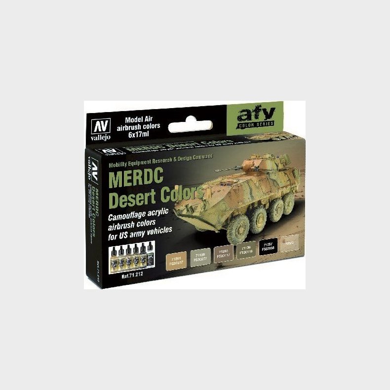 Vallejo - Model Air Maling St - Merdc Desert Colors - 6x17 Ml