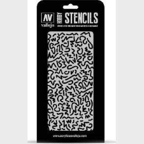 Vallejo - Hobby Stencil - Skabelon Til Modelhobby - Wwii Shingles Camo