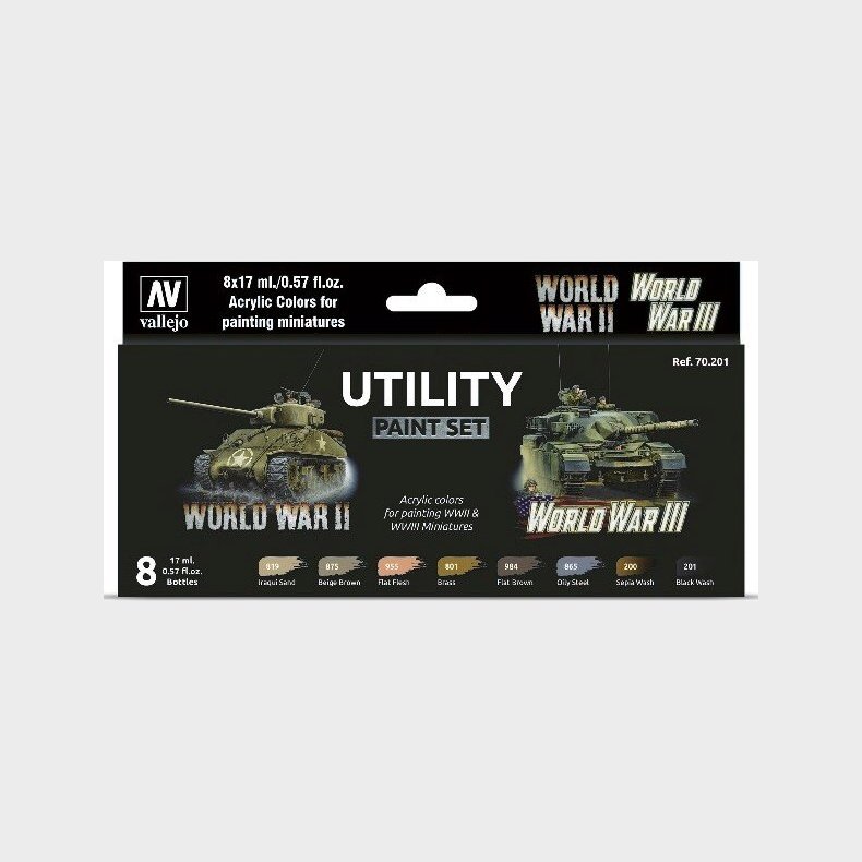 Vallejo - Model Color Maling St - World War Ii Utility - 8x17 Ml