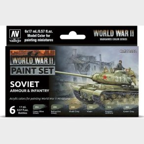 Vallejo - Wwii Paint Set Soviet Armour & Infantry 6x17 Ml - 70202
