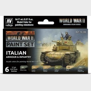 Vallejo - Wwii Paint Set - Italian Armour & Infantry 6x17ml - 70209