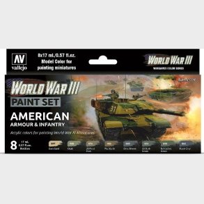 Vallejo - Wwiii Paint - American Armour & Infantry - 6x17 Ml - 70220