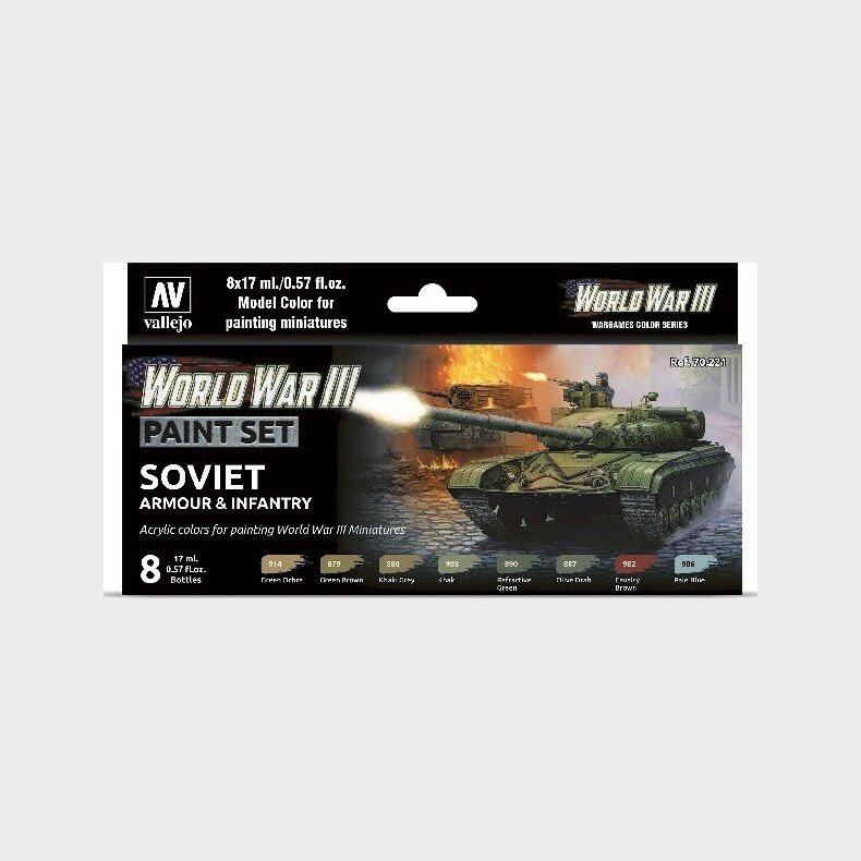 Vallejo - Model Color Maling St - Soviet Armour &amp; Infantry - 8x17 Ml