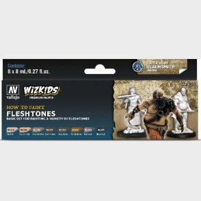 Vallejo - Wizkids Fleshtones - How To Paint - 8x8 Ml - 80259
