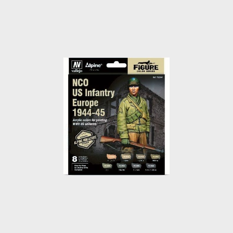 Vallejo - Figur Maling St - Nco Us Infantry - 1:35 - 8x17 Ml