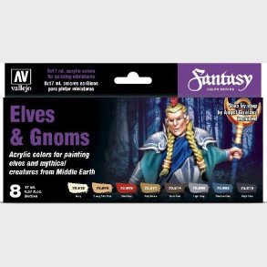 Vallejo - Maling St Til Modelhobby - Elves & Gnomes - 8x17 Ml