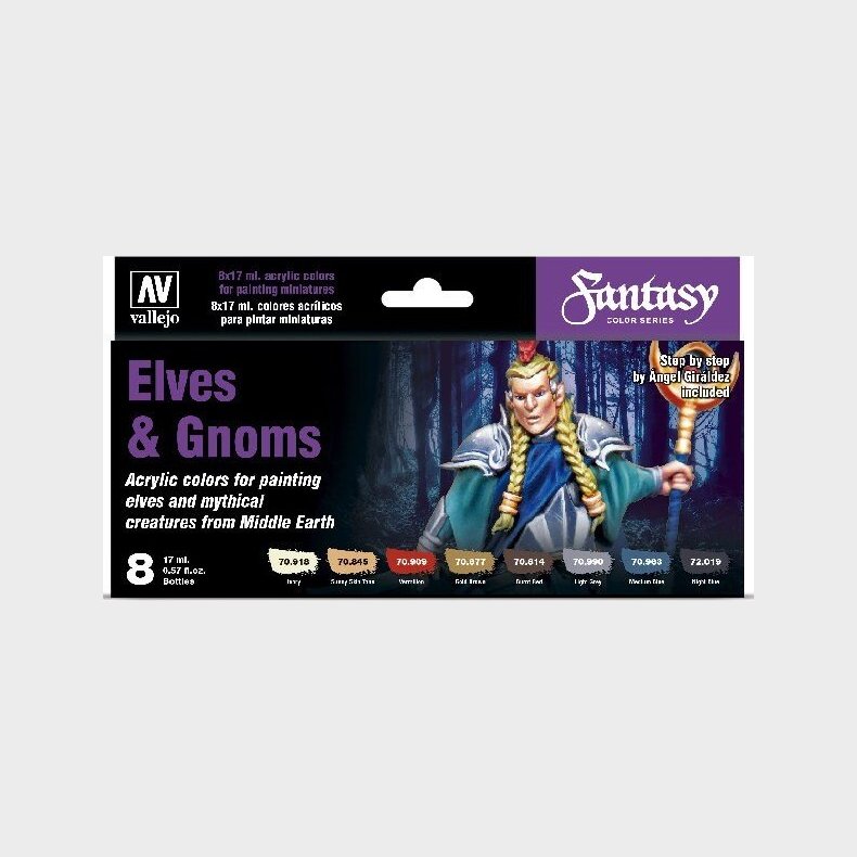 Vallejo - Maling St Til Modelhobby - Elves &amp; Gnomes - 8x17 Ml