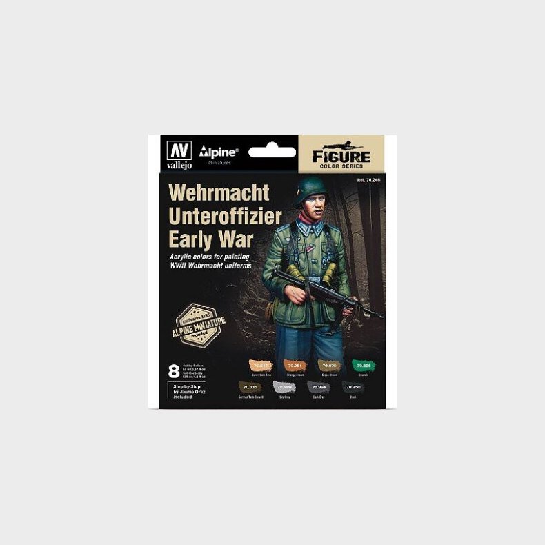 Vallejo - Figur Maling St - Wehrmacht Unteroffizier Early War - 1:35 - 8x17 Ml