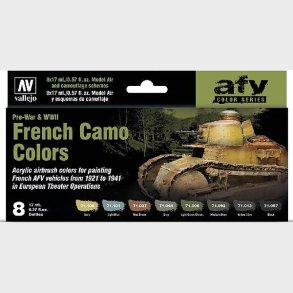 Vallejo - Model Air Maling St - French Camo Colors - 8x17 Ml