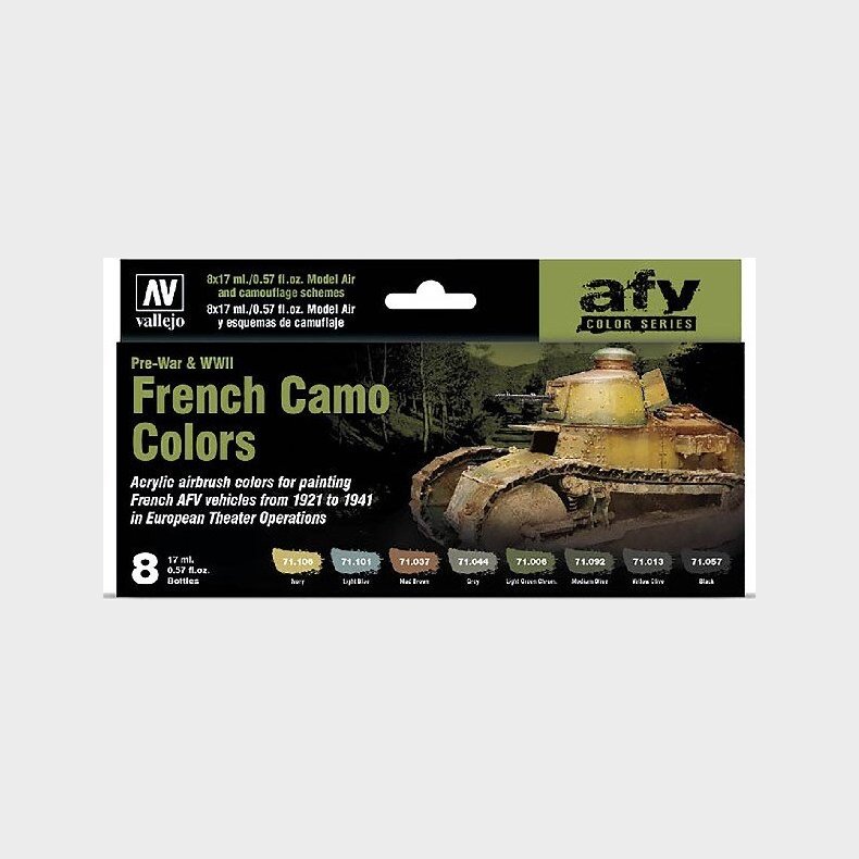 Vallejo - Model Air Maling St - French Camo Colors - 8x17 Ml