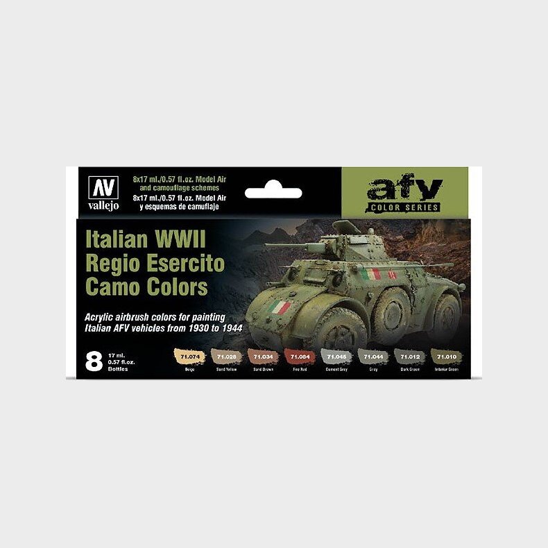 Vallejo - Model Air Maling St - Italian Wwii Camo Colors - 8x17 Ml