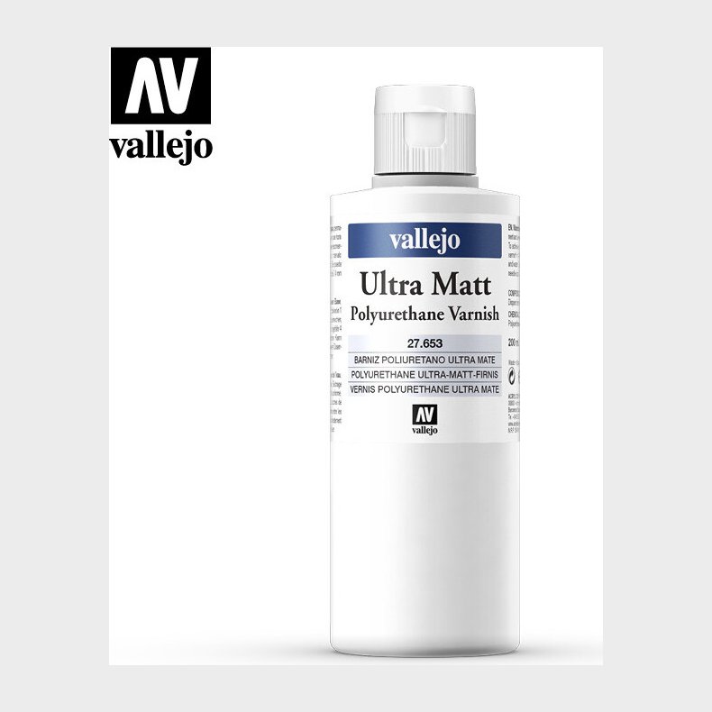 Vallejo - Ultra Matt Polyurethane Varnish 200 Ml - Polyurethan Lak