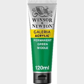 Winsor & Newton - Akrylmaling - Permanent Green Middle 120 Ml