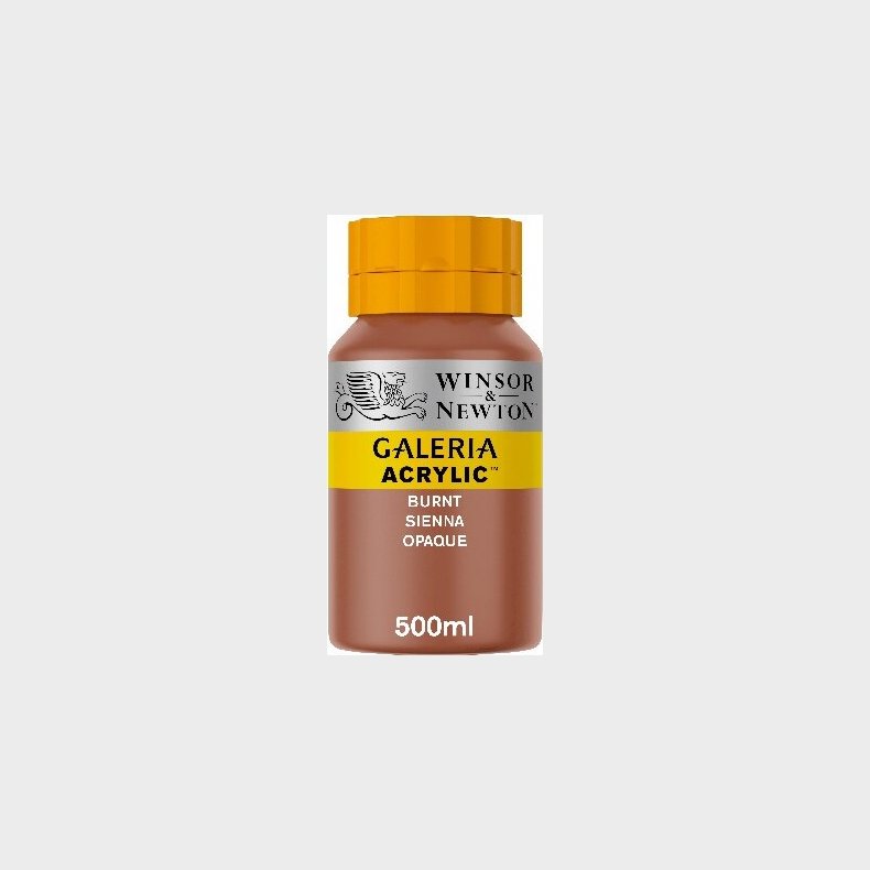 Winsor &amp; Newton - Galeria Akrylmaling - Burnt Sienna Opaque 500 Ml