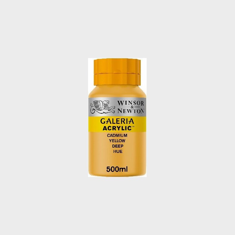 Winsor &amp; Newton - Galeria Akrylmaling - Cadmium Yellow Deep 500 Ml