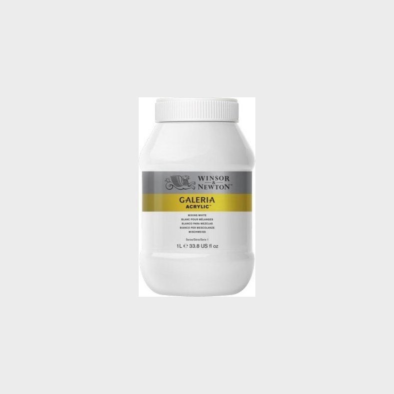 Winsor &amp; Newton - Galeria Akrylmaling - Mixing White 1000 Ml
