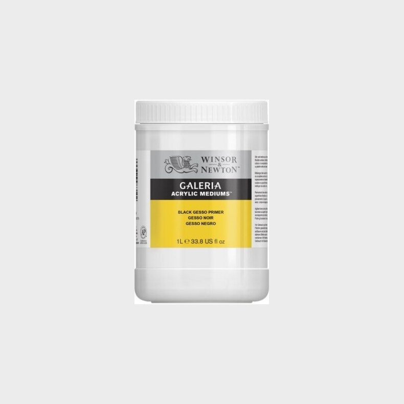 Winsor &amp; Newton - Gesso Primer - Sort 1000 Ml