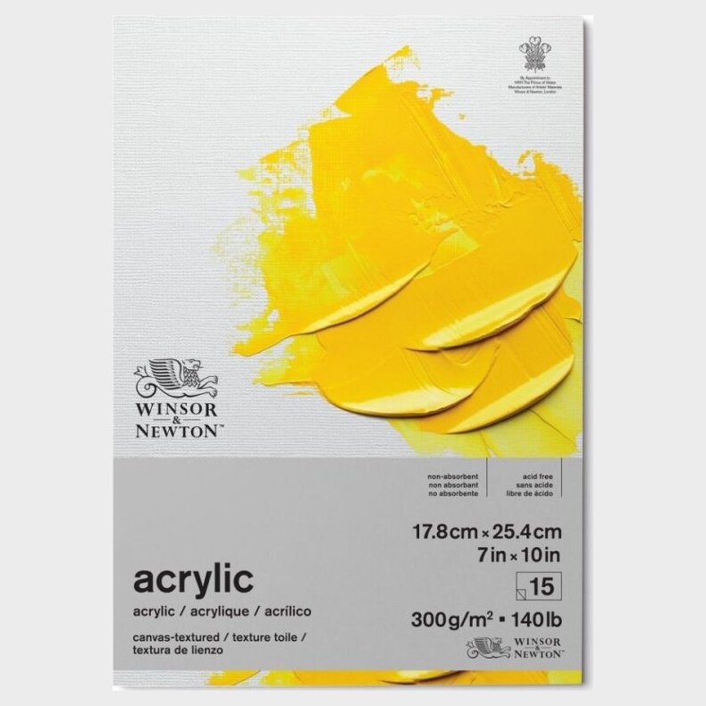 Winsor &amp; Newton - Akrylpapir - 17x25 Cm - 15 Ark