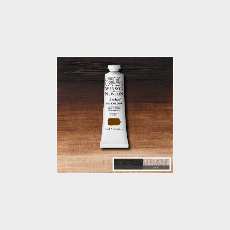 Winsor &amp; Newton - Oliemaling - Artists - Vandyke Brown 37 Ml