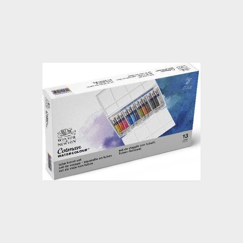 Winsor &amp; Newton - Akvarelfarve St Med 13 Dele - Tube Travel