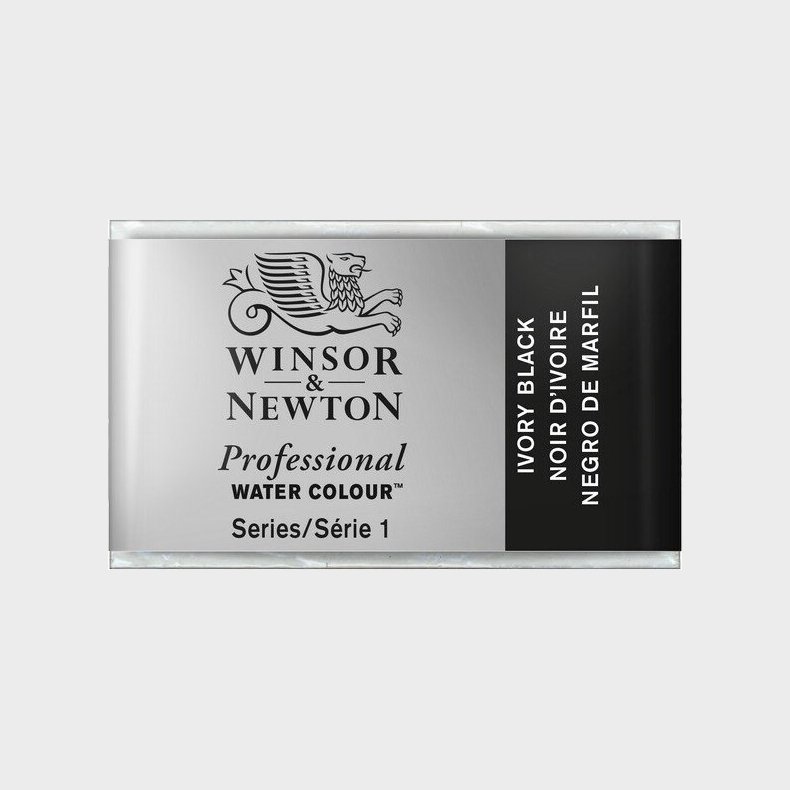 Winsor &amp; Newton - Akvarelfarve Pan - Ivory Black
