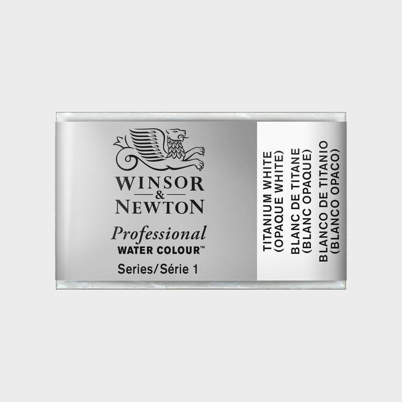 Winsor &amp; Newton - Akvarelfarve Pan - Titanium White