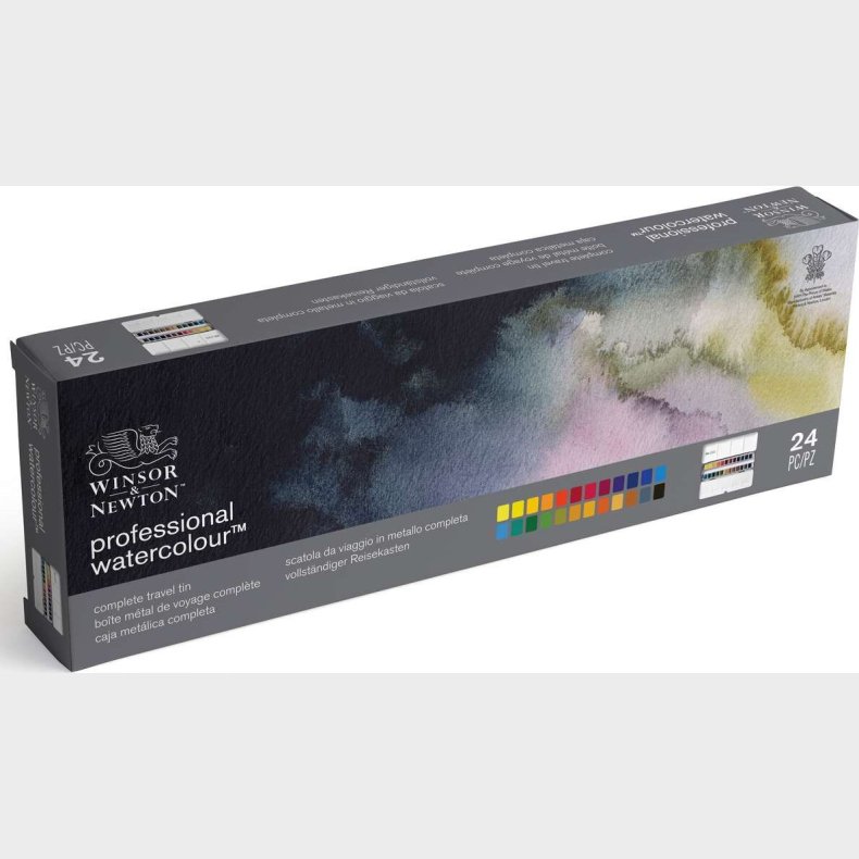 Winsor &amp; Newton - Akvarelfarve St - Lightweight Sketchers Box - 24 Farver