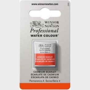 Winsor & Newton - Akvarelfarve 1/2 Pan - Cadmium Scarlet