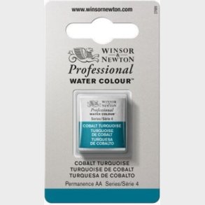 Winsor & Newton - Akvarelfarve 1/2 Pan - Cobalt Turquoise