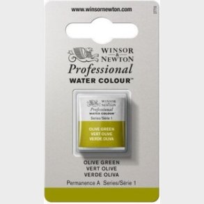 Winsor & Newton - Akvarelfarve 1/2 Pan - Olive Green