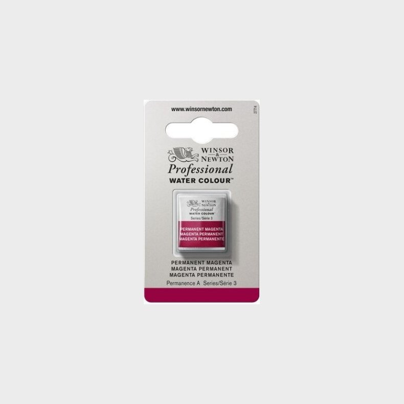 Winsor &amp; Newton - Akvarelfarve 1/2 Pan - Permanent Magenta