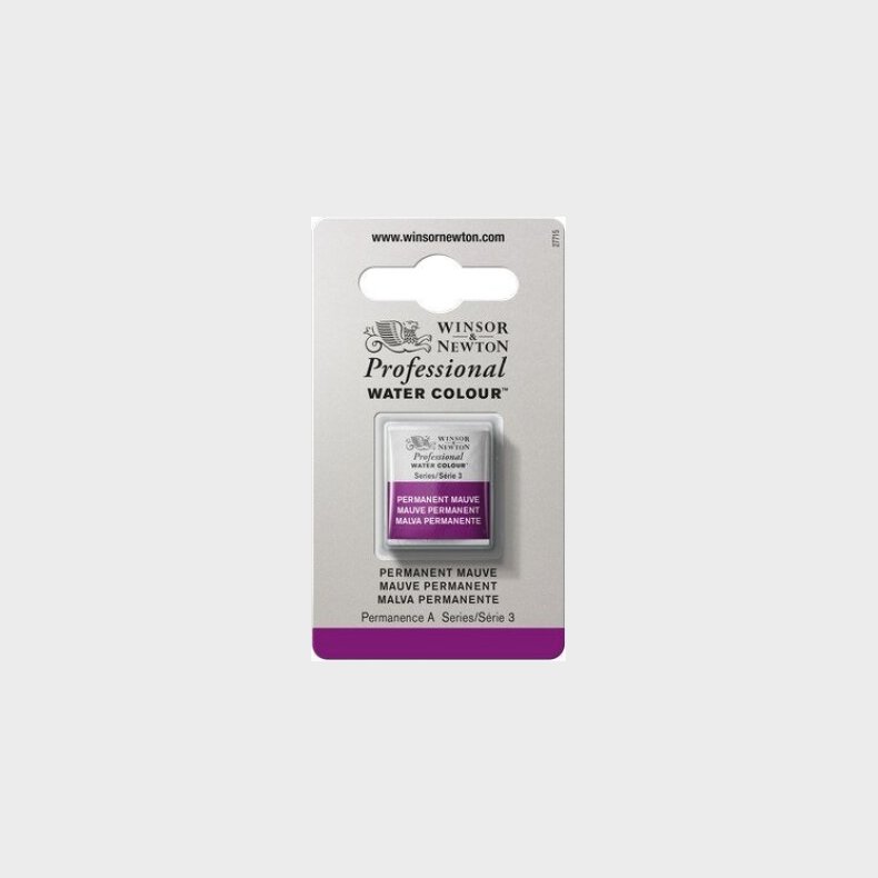 Winsor &amp; Newton - Akvarelfarve 1/2 Pan - Permanent Mauve