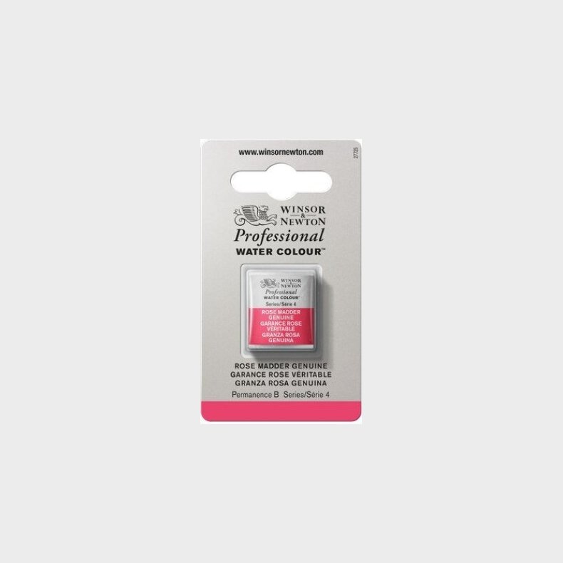 Winsor &amp; Newton - Akvarelfarve 1/2 Pan - Rose Madder Genuine