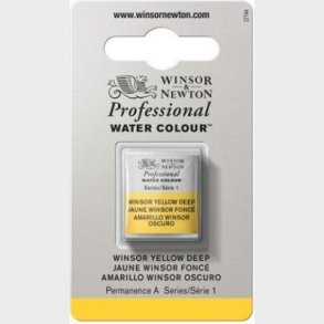 Winsor & Newton - Akvarelfarve 1/2 Pan - Winsor Yellow Deep