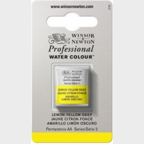 Winsor & Newton - Akvarelfarve 1/2 Blok - Lemon Yellow Deep